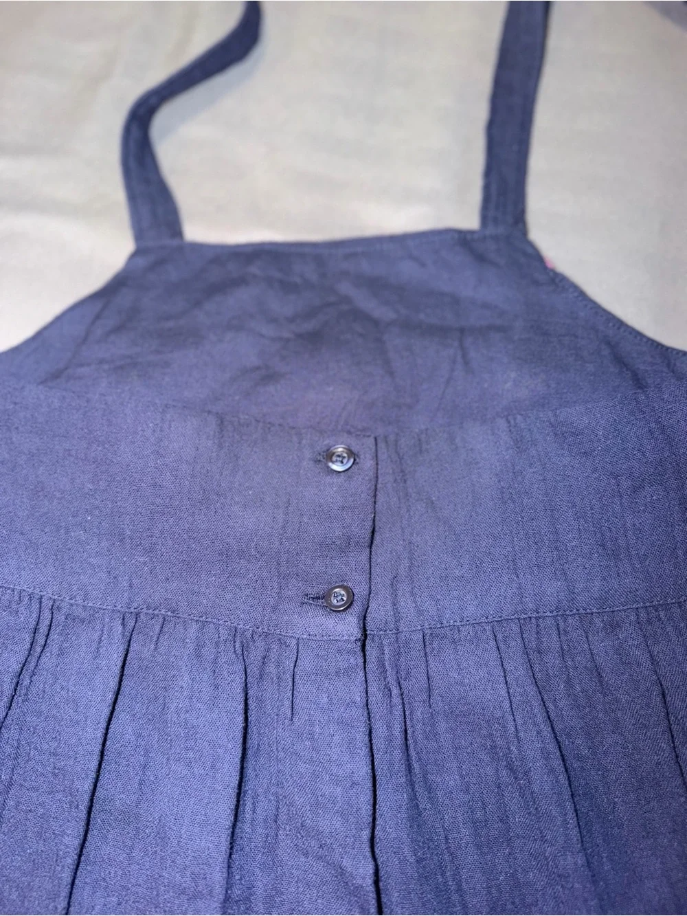 GAP Navy Halter Tiered Dress with Colorful Floral Embroidery